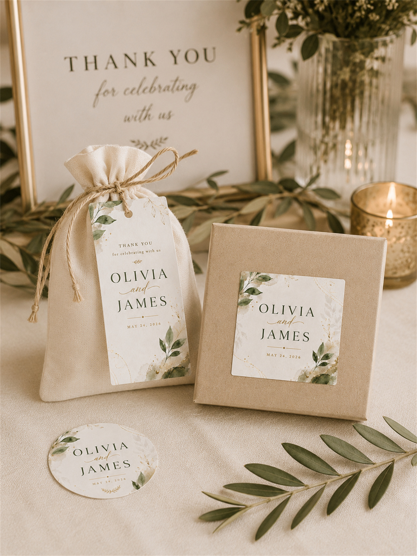 Customized romantic wedding decorations - Design a luxurious wedding - Customize names and dates